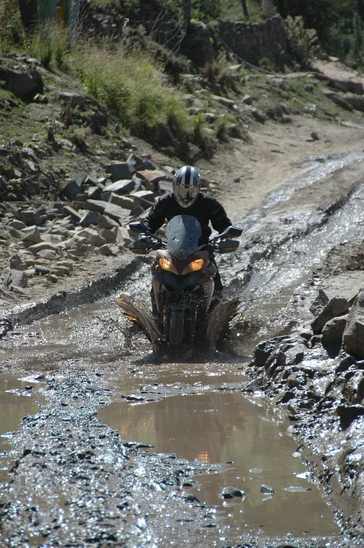 In 'Enduro' mode the Mulristrada's traction control would allow just enough wheel slip to not lose momentum and get you through. Photo courtesy: Jamshed Madon